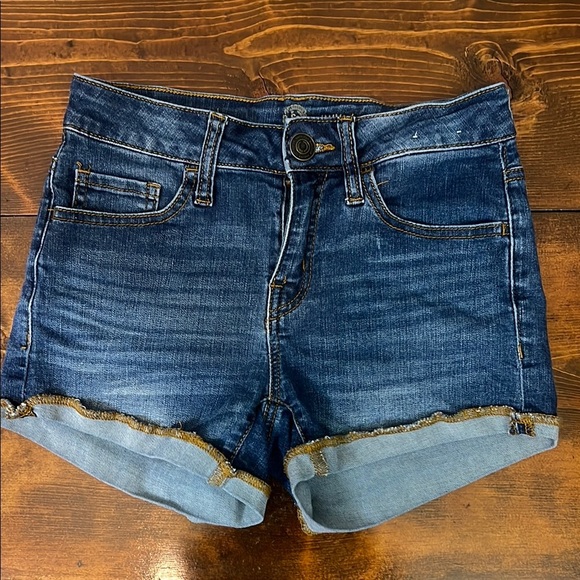 Denim Blue Women's High Rise Shorts - Picture 1 of 7